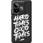 Чорний чохол BoxFace Realme GT 7 5G Hard Times Good Times