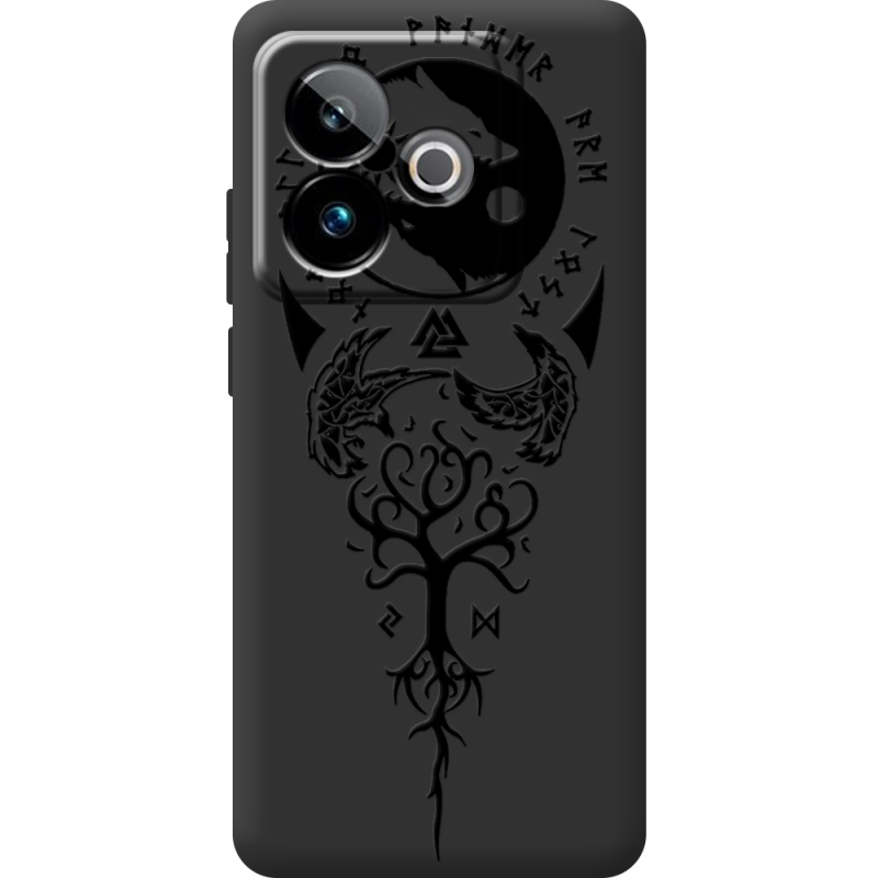 Чорний чохол BoxFace Realme GT 7 5G Hugin and Munin