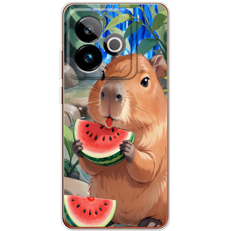 Чохол BoxFace Realme GT 7T 5G Капібара з кавуном