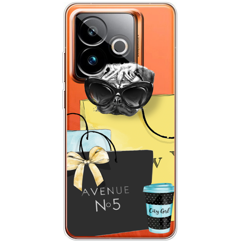 Прозорий чохол BoxFace Realme GT 7T 5G Fashion Pug