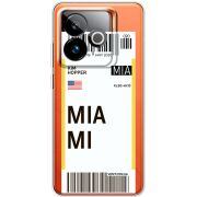 Прозорий чохол BoxFace Realme GT 7T 5G Ticket Miami