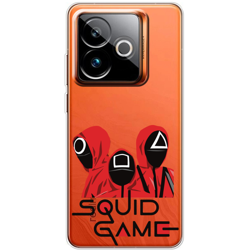 Прозорий чохол BoxFace Realme GT 7T 5G siquid game люди в красном