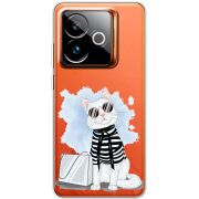 Прозорий чохол BoxFace Realme GT 7T 5G Cat Style