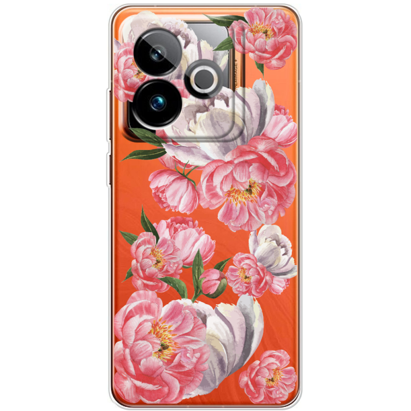 Прозорий чохол BoxFace Realme GT 7T 5G Peony Watercolor Style