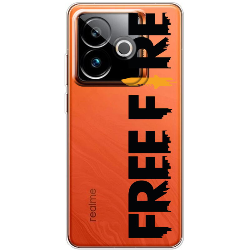 Прозорий чохол BoxFace Realme GT 7T 5G Free Fire Black Logo