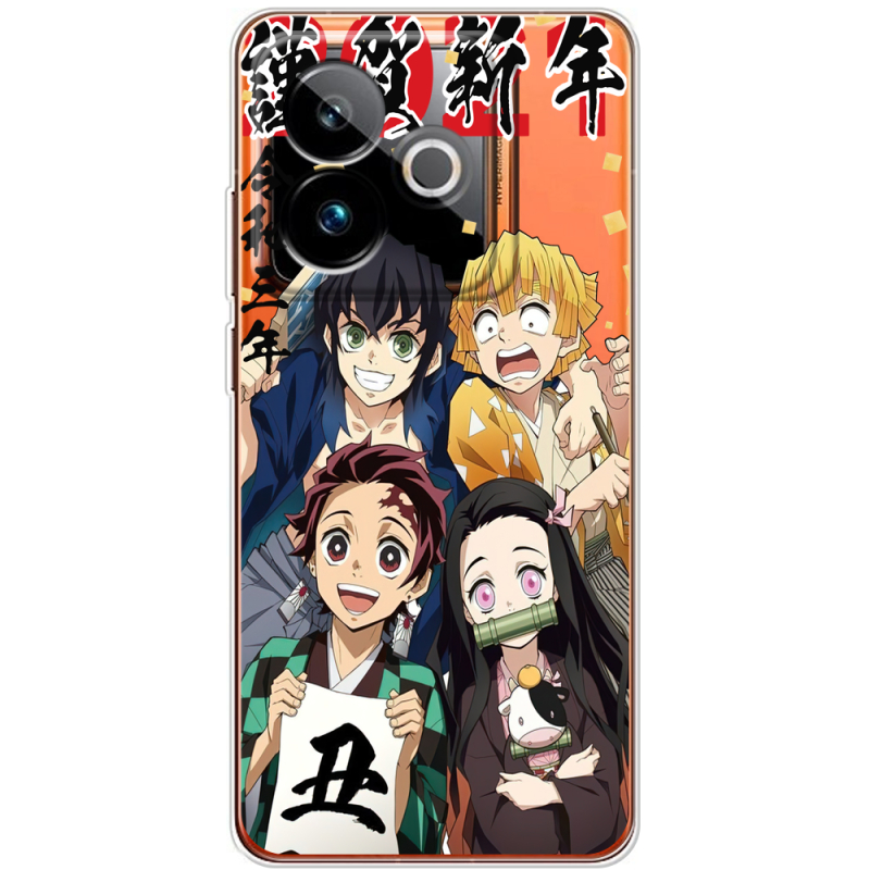 Прозорий чохол BoxFace Realme GT 7T 5G Незуко та друзі