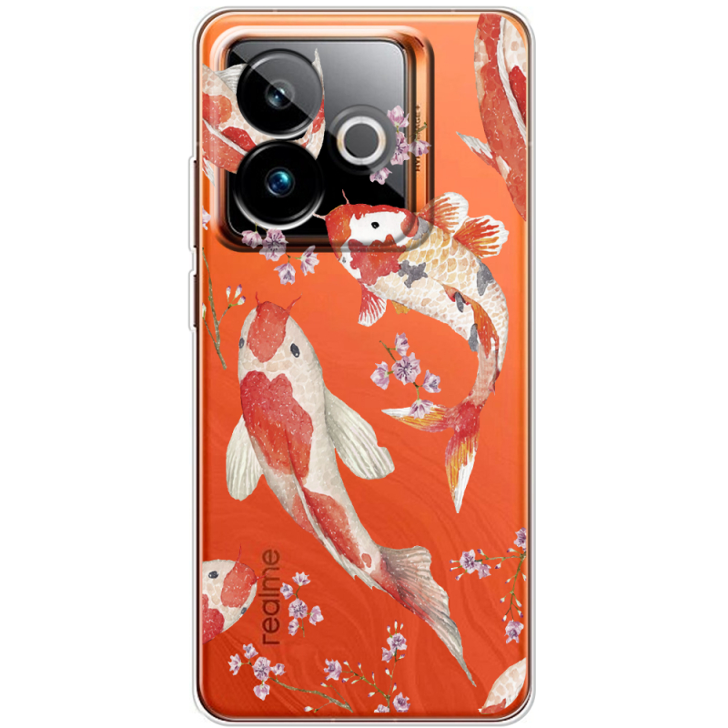 Прозорий чохол BoxFace Realme GT 7T 5G Japanese Koi Fish