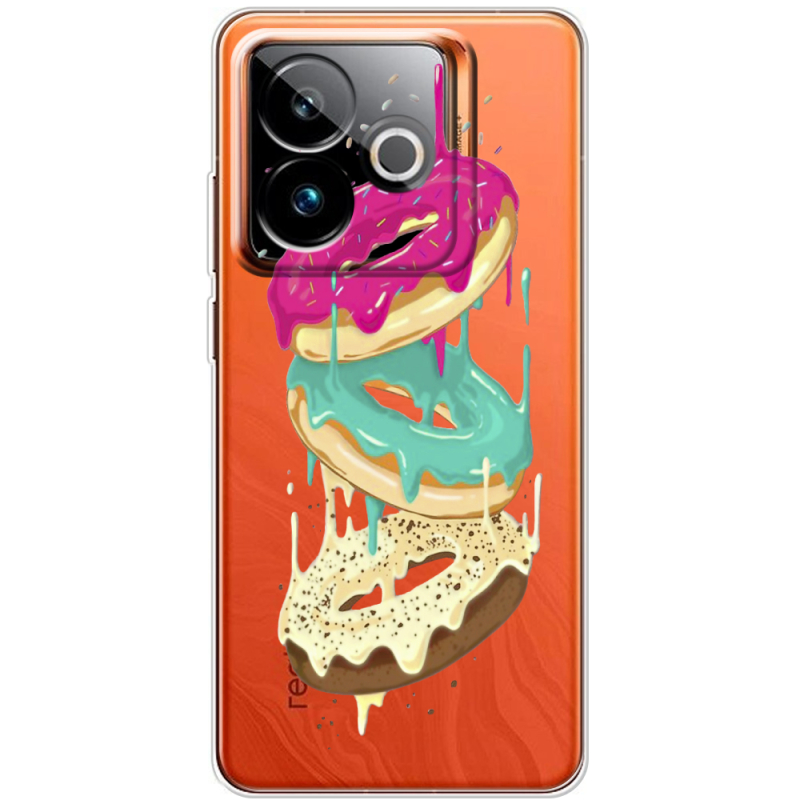 Прозорий чохол BoxFace Realme GT 7T 5G Donuts