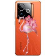 Прозорий чохол BoxFace Realme GT 7T 5G Floral Flamingo