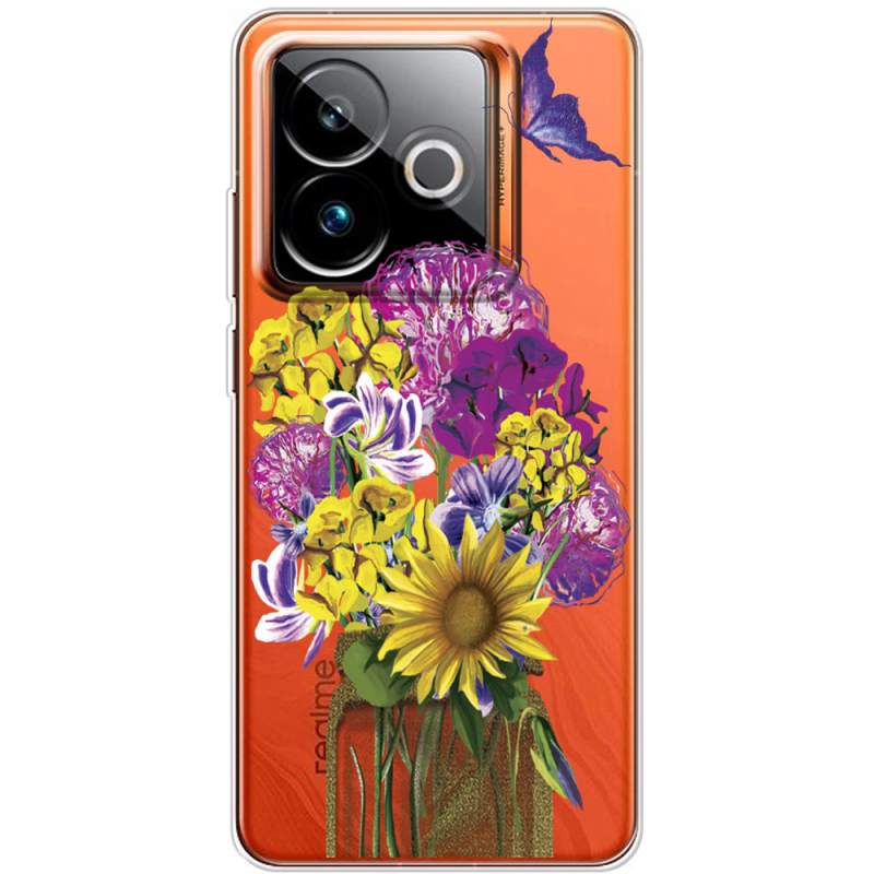 Прозорий чохол BoxFace Realme GT 7T 5G My Bouquet