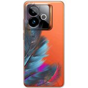 Прозорий чохол BoxFace Realme GT 7T 5G Feathers