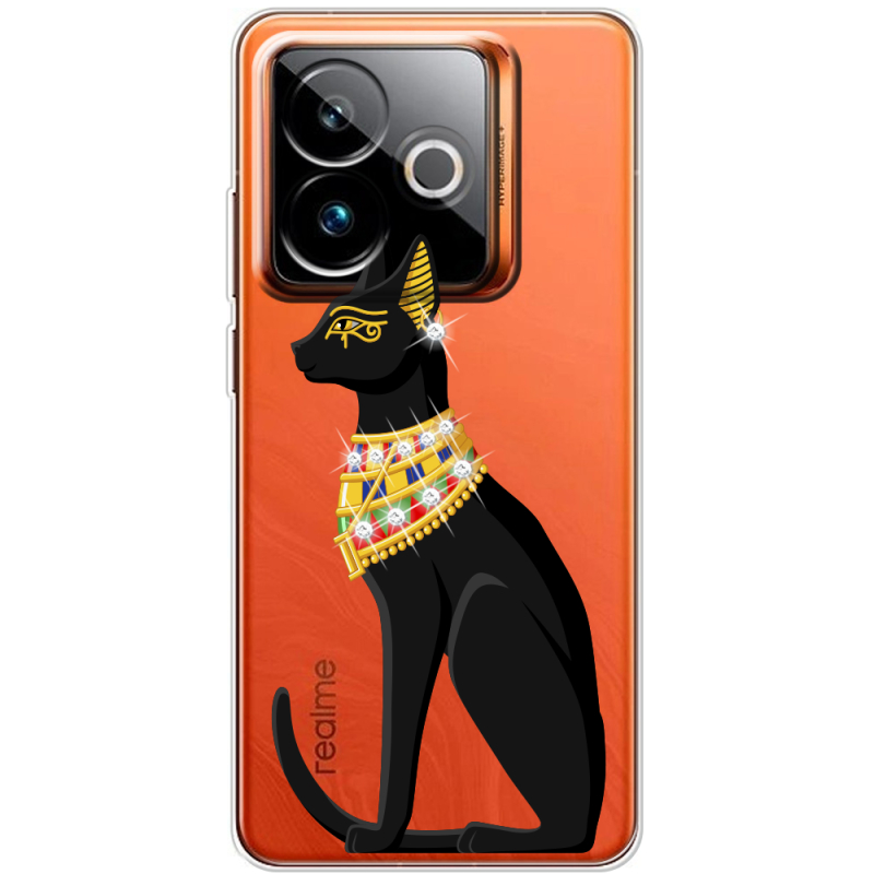 Чохол зі стразами Realme GT 7T 5G Egipet Cat