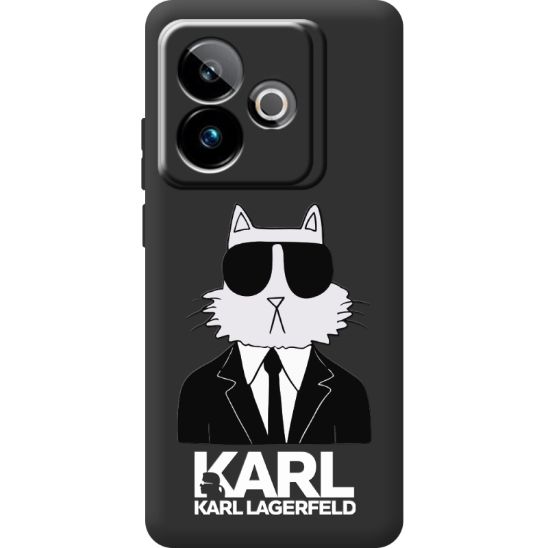 Чорний чохол BoxFace Realme GT 7T 5G Cat in Black