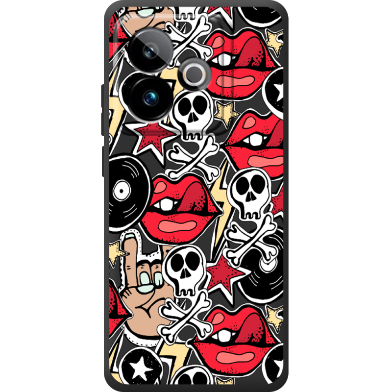 Чорний чохол BoxFace Realme GT 7T 5G Rock Graffiti