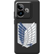 Чорний чохол BoxFace Realme GT 7T 5G Атака Титанов Крылья Свободы