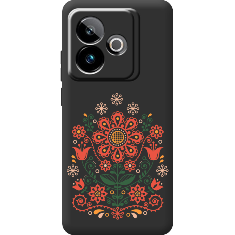 Чорний чохол BoxFace Realme GT 7T 5G Ukrainian Ornament