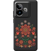 Чорний чохол BoxFace Realme GT 7T 5G Ukrainian Ornament
