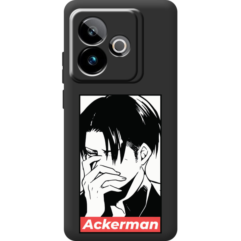 Чорний чохол BoxFace Realme GT 7T 5G Attack On Titan - Ackerman