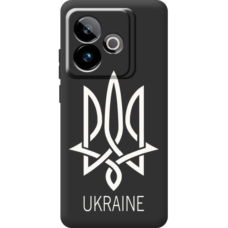 Чорний чохол BoxFace Realme GT 7T 5G Тризуб монограмма ukraine