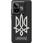 Чорний чохол BoxFace Realme GT 7T 5G Тризуб монограмма ukraine