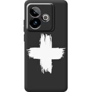Чорний чохол BoxFace Realme GT 7T 5G Білий хрест ЗСУ