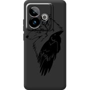 Чорний чохол BoxFace Realme GT 7T 5G Wolf and Raven