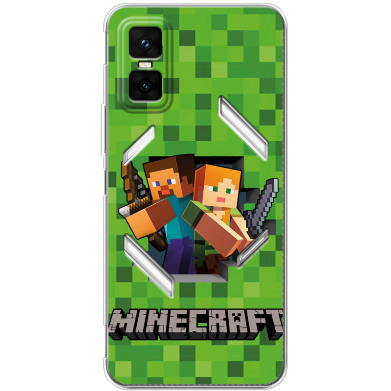 Чохол BoxFace Infinix GT 30 Pro Майнкрафт Стів і Алекс