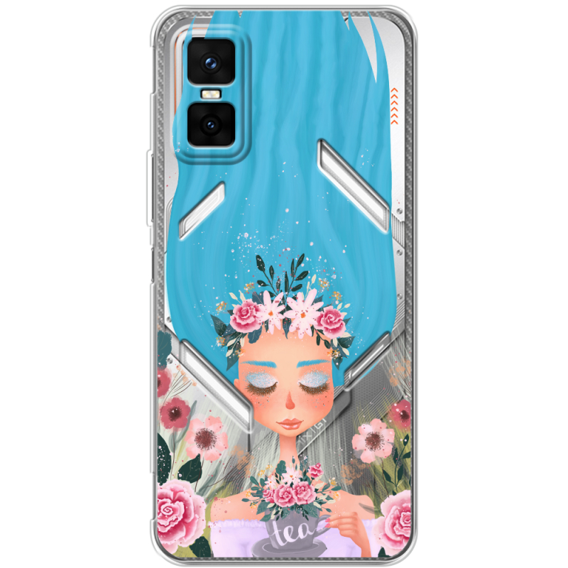 Прозорий чохол BoxFace Infinix GT 30 Pro Blue Hair