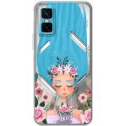 Прозорий чохол BoxFace Infinix GT 30 Pro Blue Hair