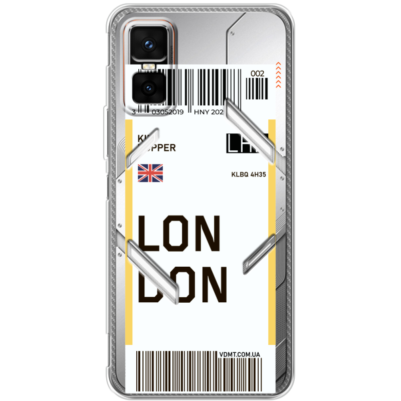 Прозорий чохол BoxFace Infinix GT 30 Pro Ticket London