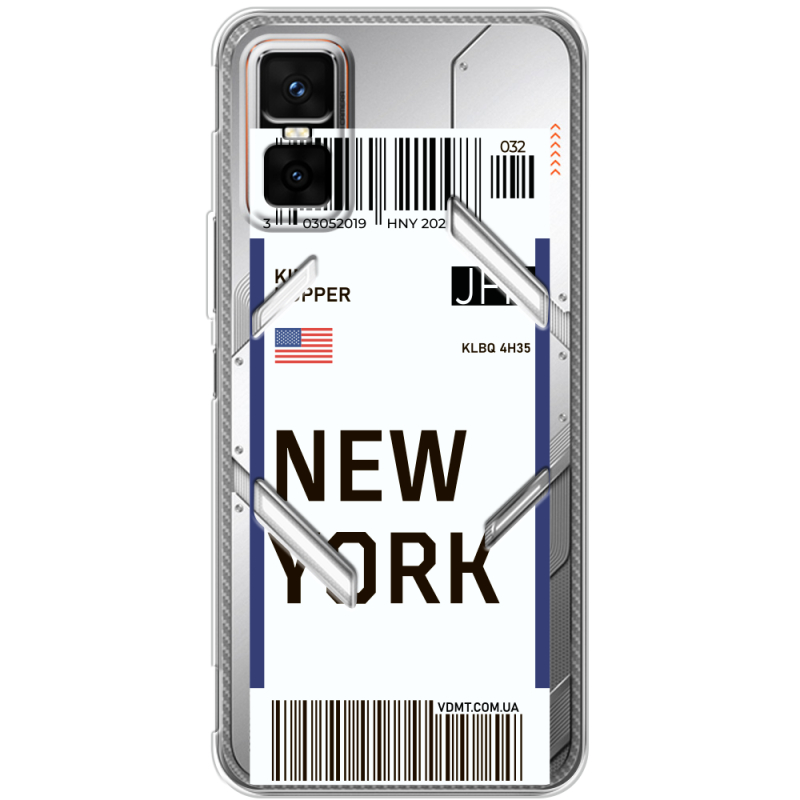 Прозорий чохол BoxFace Infinix GT 30 Pro Ticket New York