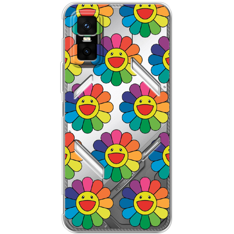 Прозорий чохол BoxFace Infinix GT 30 Pro Hippie Flowers