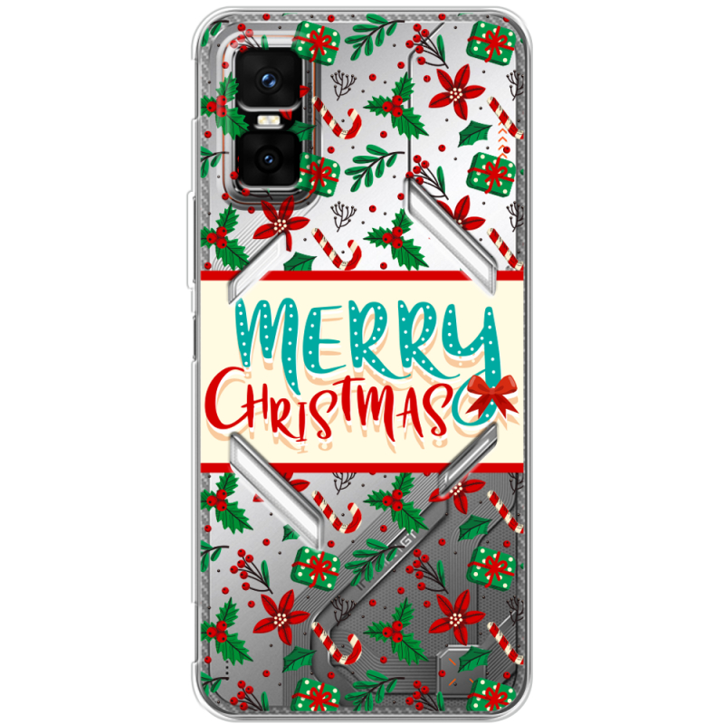 Прозорий чохол BoxFace Infinix GT 30 Pro Vintage Christmas Pattern