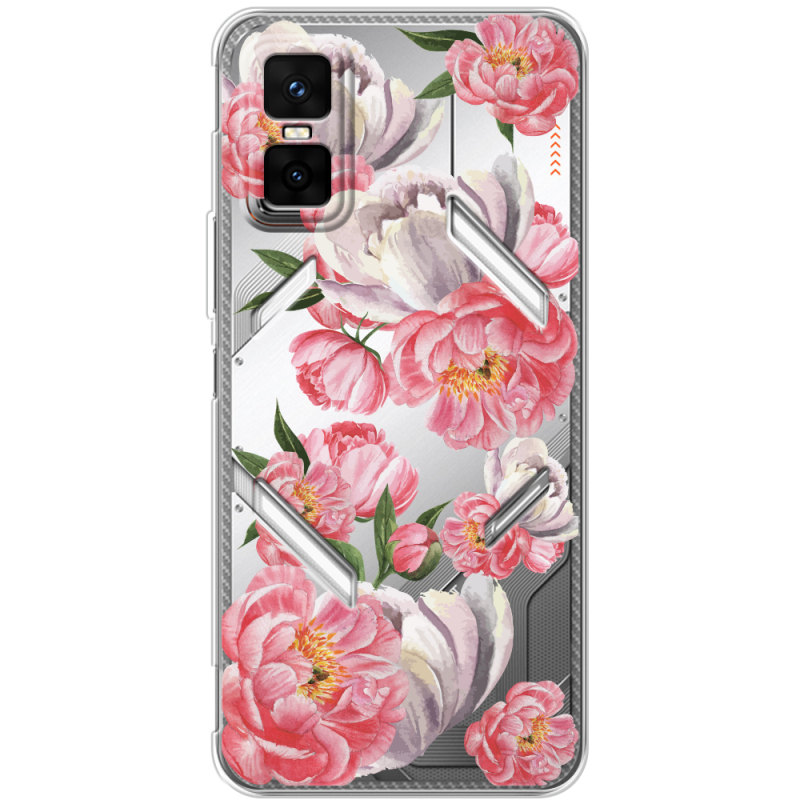 Прозорий чохол BoxFace Infinix GT 30 Pro Peony Watercolor Style