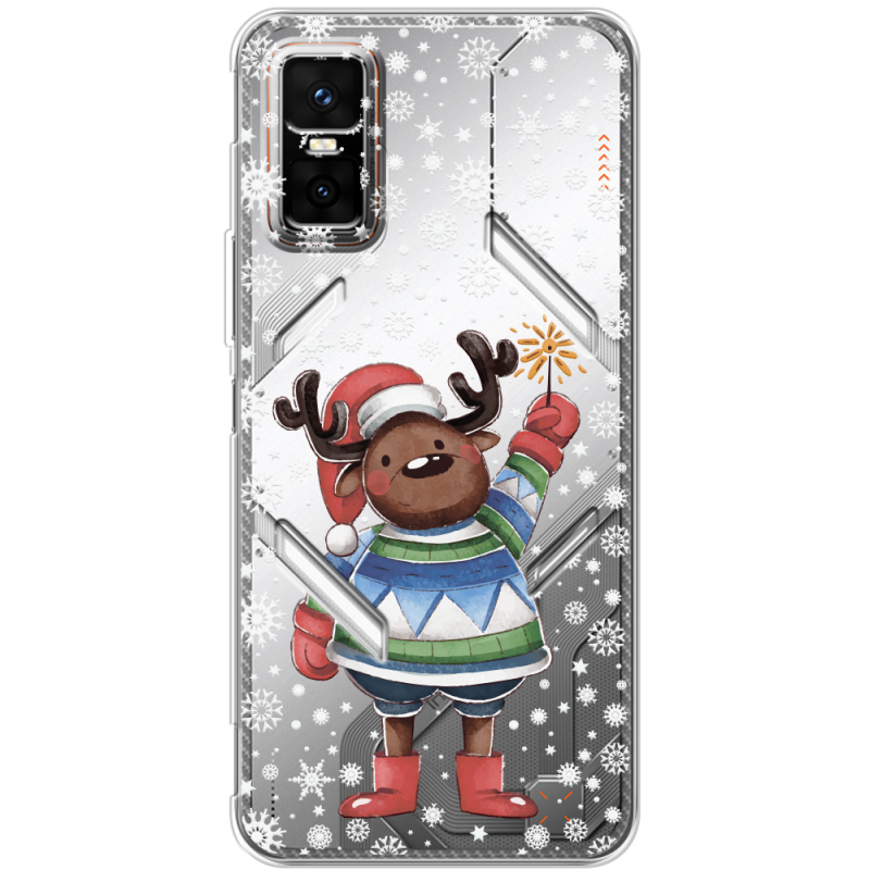Прозорий чохол BoxFace Infinix GT 30 Pro Christmas Deer with Snow