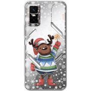 Прозорий чохол BoxFace Infinix GT 30 Pro Christmas Deer with Snow
