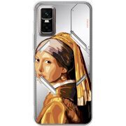 Прозорий чохол BoxFace Infinix GT 30 Pro Девушка с жемчужной серёжкой