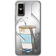 Прозорий чохол BoxFace Infinix GT 30 Pro Segull in Cofee Pool