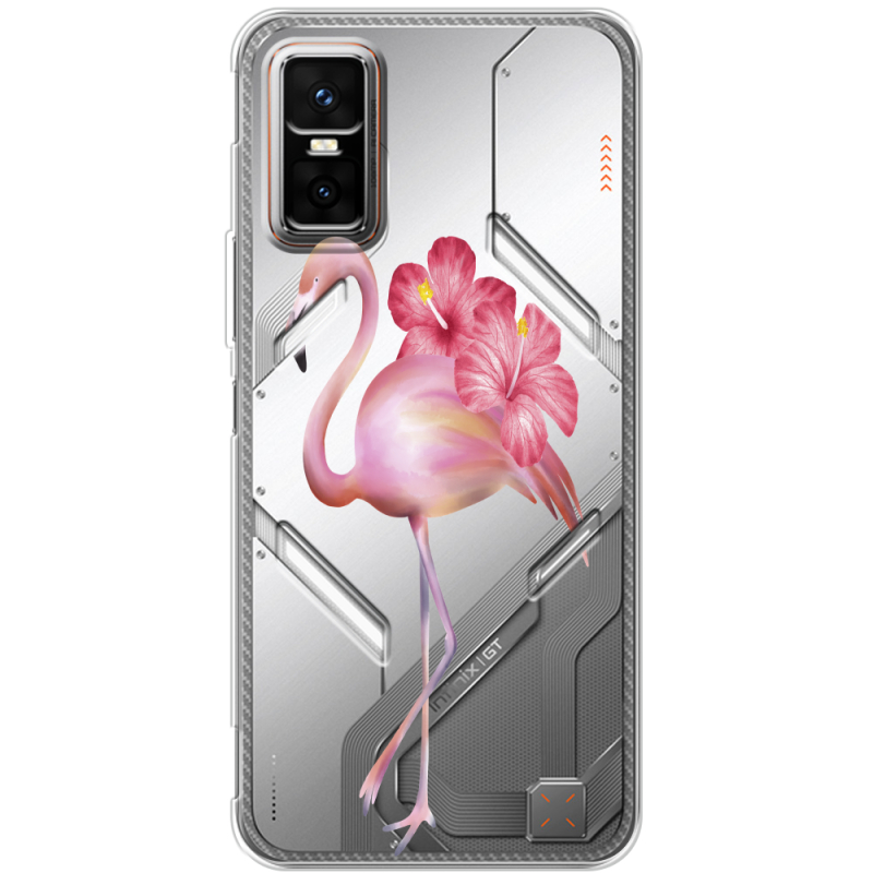Прозорий чохол BoxFace Infinix GT 30 Pro Floral Flamingo