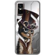 Прозорий чохол BoxFace Infinix GT 30 Pro Steampunk Cat