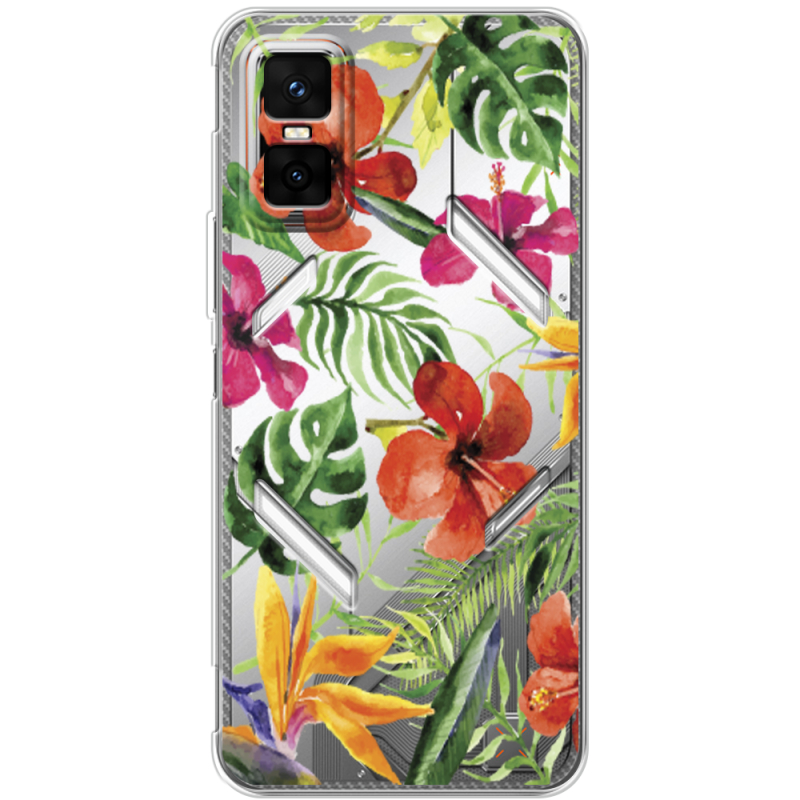 Прозорий чохол BoxFace Infinix GT 30 Pro Tropical Flowers