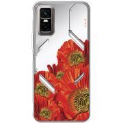 Прозорий чохол BoxFace Infinix GT 30 Pro Red Poppies