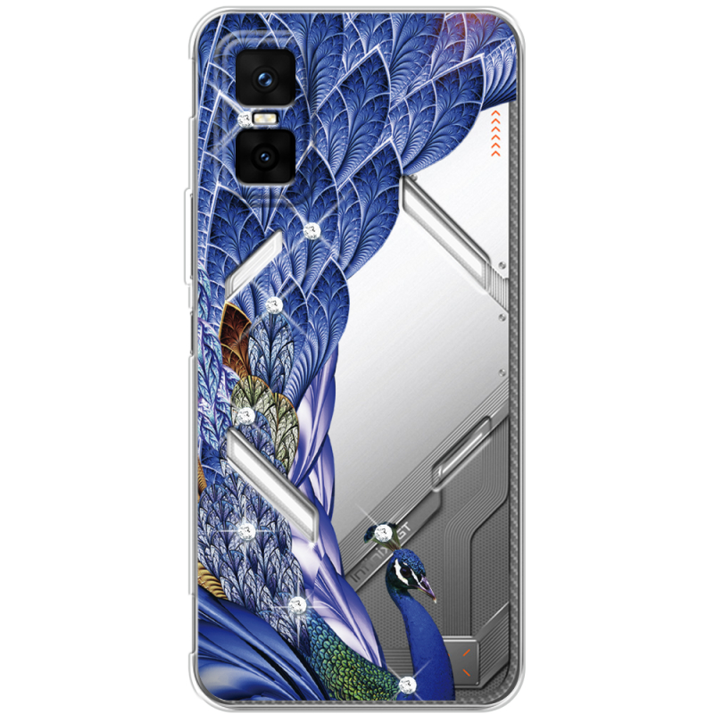 Чохол зі стразами Infinix GT 30 Pro Peafowl