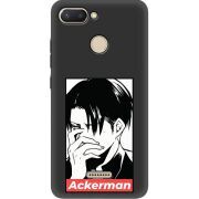 Черный чехол Uprint Xiaomi Redmi 6 Attack On Titan - Ackerman