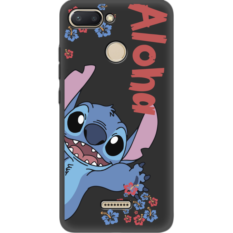 Черный чехол Uprint Xiaomi Redmi 6 Гавайський гість Stich