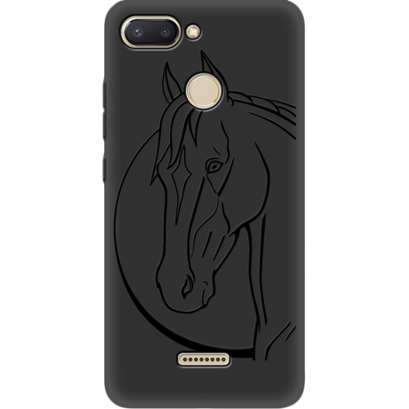 Черный чехол Uprint Xiaomi Redmi 6 Horse