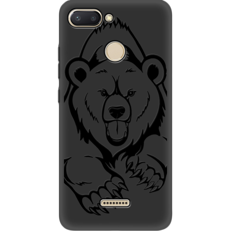 Черный чехол Uprint Xiaomi Redmi 6 Grizzly Bear