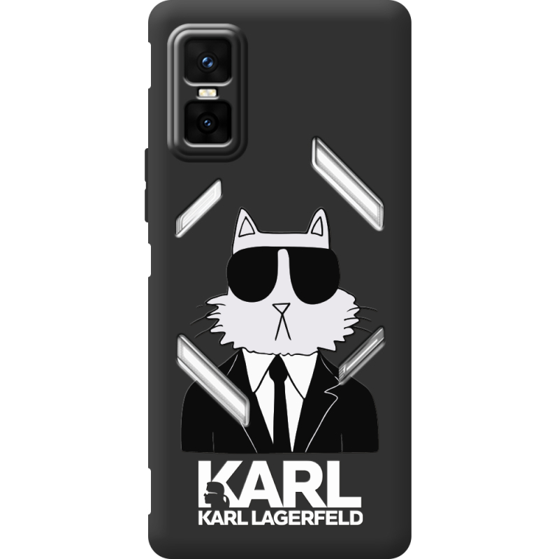 Чорний чохол BoxFace Infinix GT 30 Pro Cat in Black