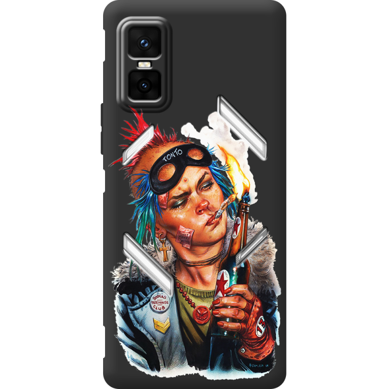 Чорний чохол BoxFace Infinix GT 30 Pro Tanker Girl