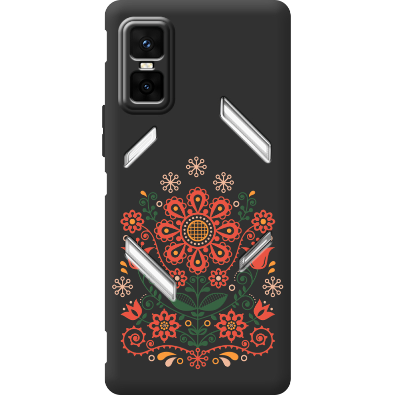 Чорний чохол BoxFace Infinix GT 30 Pro Ukrainian Ornament